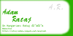 adam rataj business card